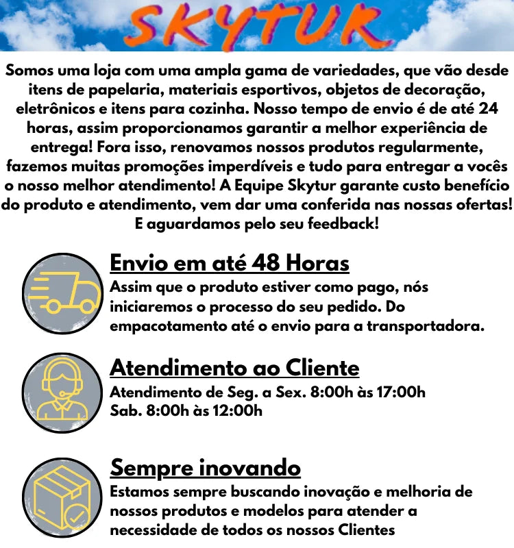 SKYTUR Robô Automático Passa Pano Mop Mop Umidificador Dug Cleaner Reservatório 3 Funções - SKYTUR