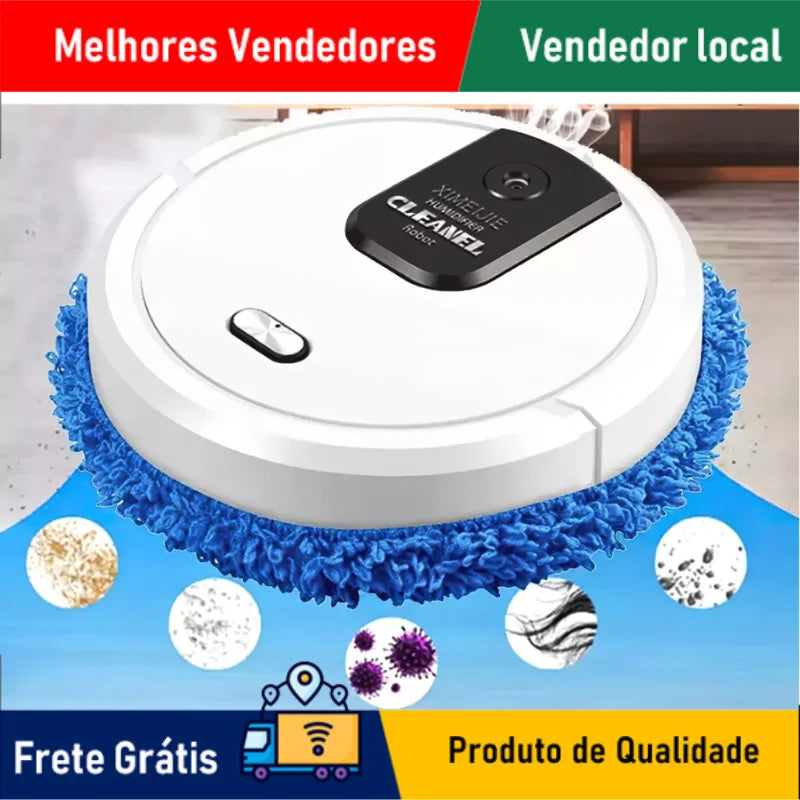 SKYTUR Robô Automático Passa Pano Mop Mop Umidificador Dug Cleaner Reservatório 3 Funções - SKYTUR