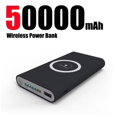 Carregador Portátil-  Power Bank Ultra-Grande Capacidade Universal sem fio de carregamento rápido Power Bank fino e portátil para iPhone Samsung