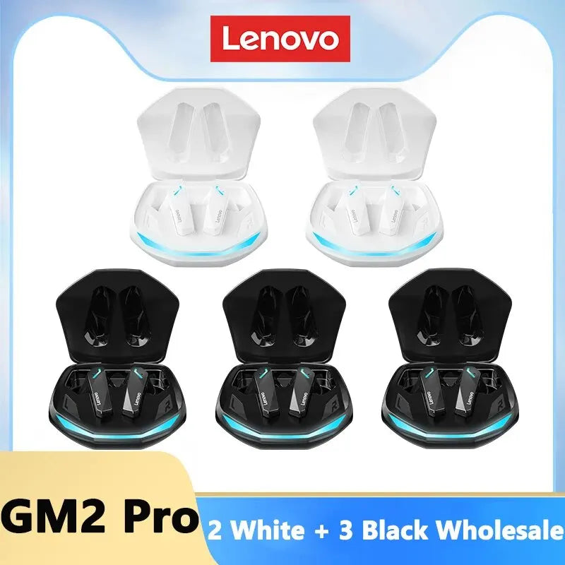 Fone de ouvido - Lenovo gm2 pro bluetooth 5.3 fones de ouvido esportes fone de ouvido sem fio jogos baixa latência modo duplo música novos