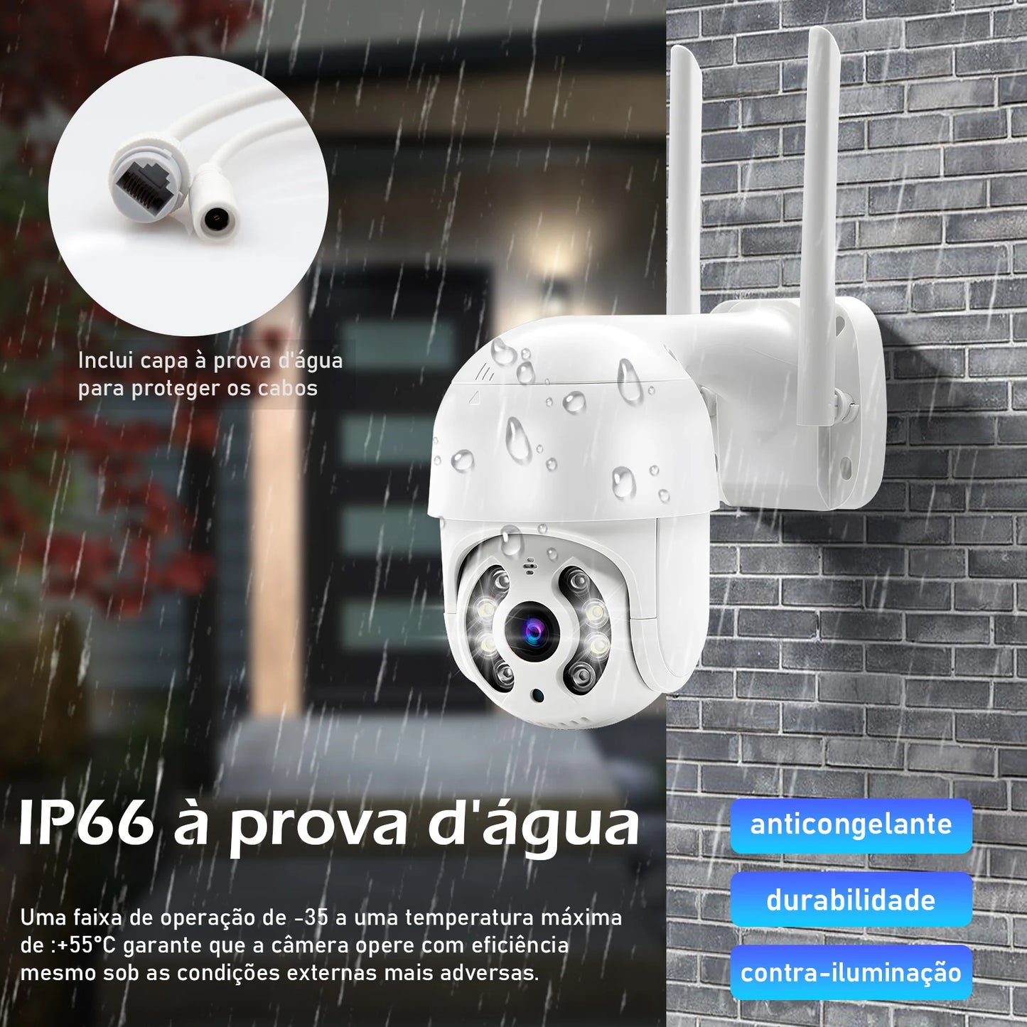 Câmera de Vigilância Câmera de Segurança Monitor 4K Ultra Hd Câmera de Segurança Wifi À Prova D 'Água Eug