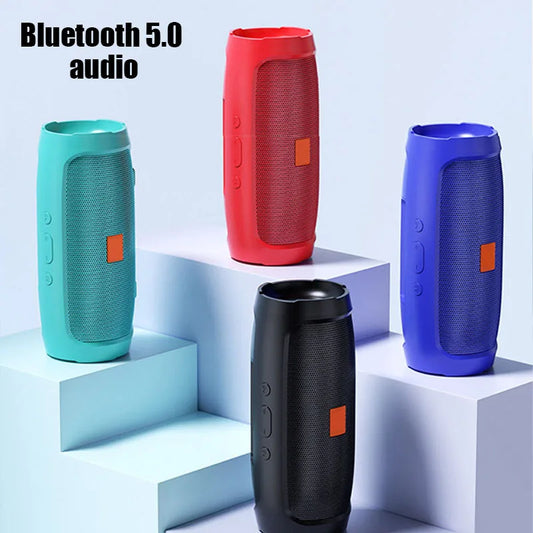 Alto-falante bluetooth portátil, subwoofer, estéreo, ambiente externo, à prova d'água, caixa de som sem fio, suporte para rádio fm, cartão tf - Caixa de som portátil