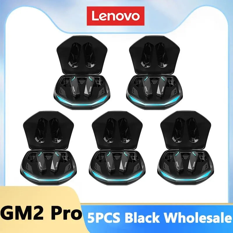 Fone de ouvido - Lenovo gm2 pro bluetooth 5.3 fones de ouvido esportes fone de ouvido sem fio jogos baixa latência modo duplo música novos