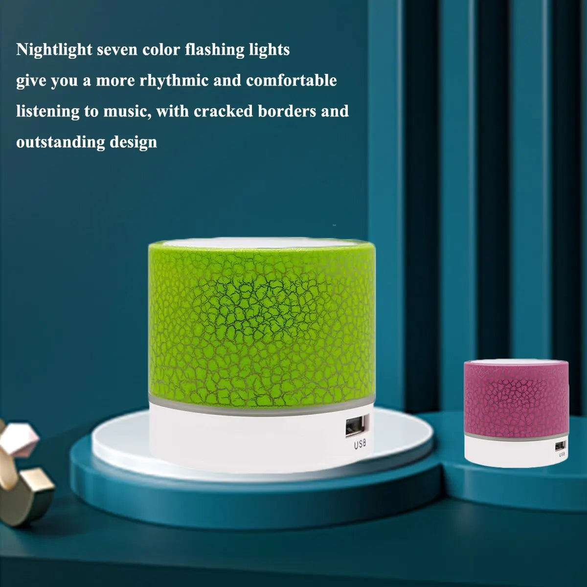 Bluetooth Mini Speaker Wireless Speaker Colorful LED TF Card USB Subwoofer Portable MP3 Music Sound Column For PC Phone