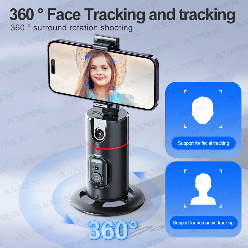 Estabilizador de smartphone com Rotação, Gimbal de Rastreamento Facial para Selfie de Mesa, Seguimento para Tiktok ao Vivo com Smartphone, com Controle Remoto