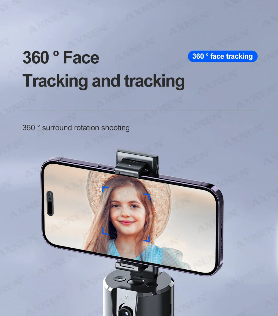 Estabilizador de smartphone com Rotação, Gimbal de Rastreamento Facial para Selfie de Mesa, Seguimento para Tiktok ao Vivo com Smartphone, com Controle Remoto