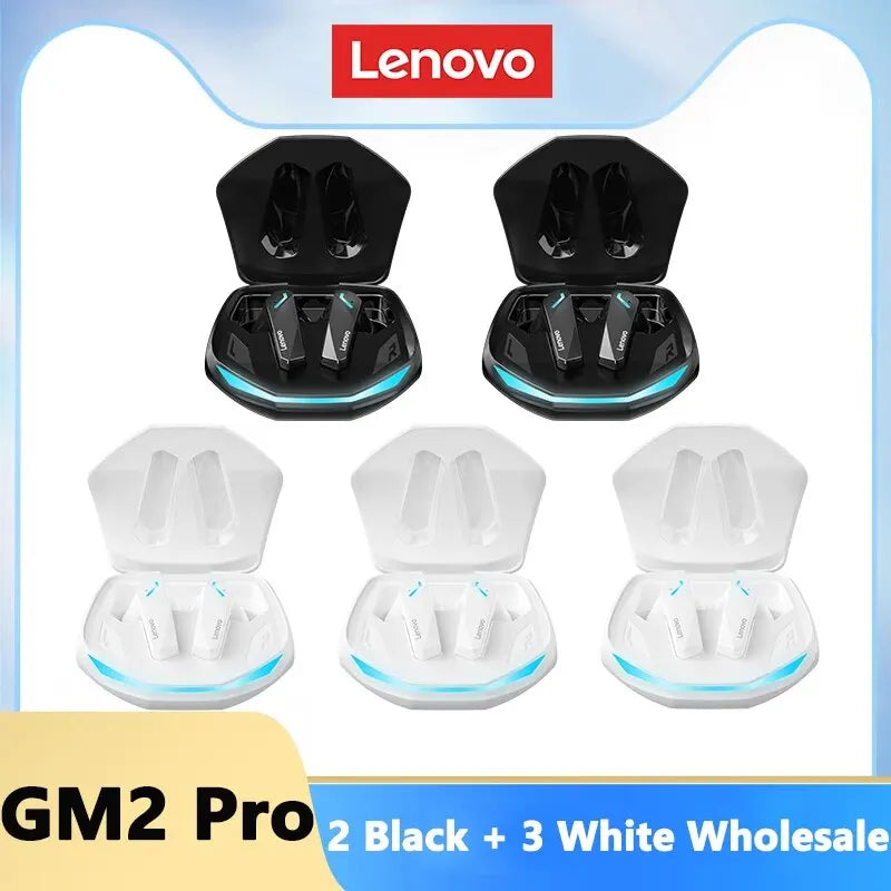 Fone de ouvido - Lenovo gm2 pro bluetooth 5.3 fones de ouvido esportes fone de ouvido sem fio jogos baixa latência modo duplo música novos