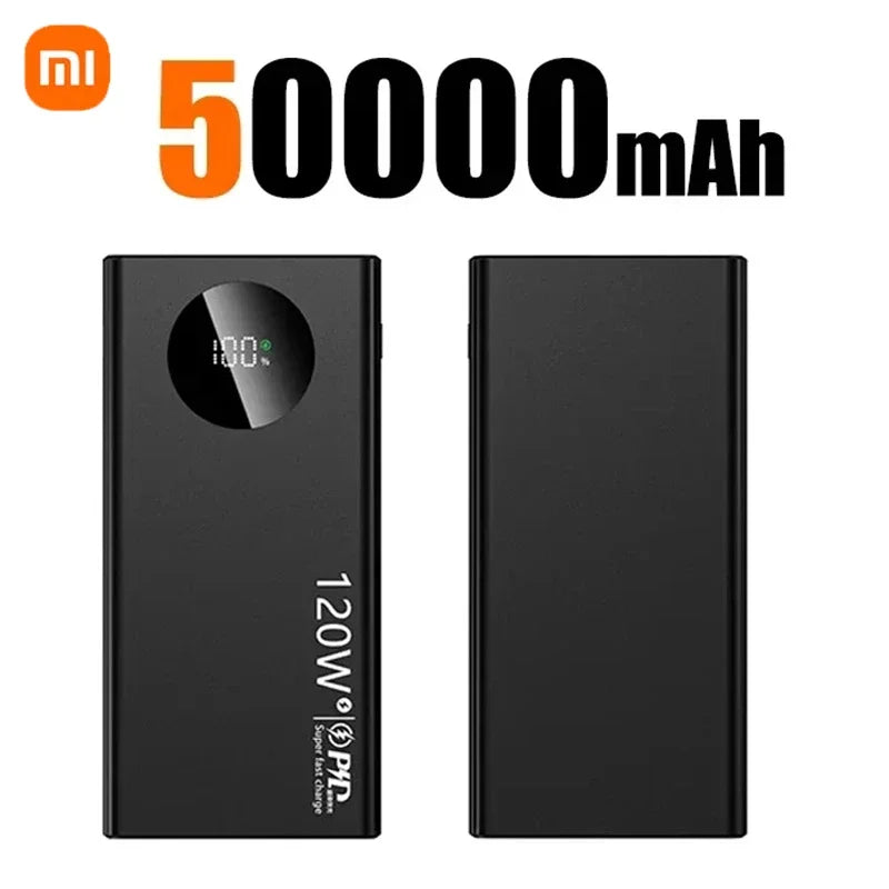 Xiaomi carregador Portátil Xiaomi 50000mAh -120W Carregamento rápido Carregador de bateria portátil de alta capacidade Moblie Powerbank para iPhone Samsung Huawei